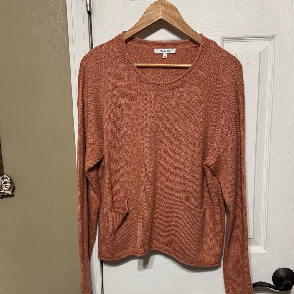 Madewell Alpaca Blend Light Rust Sweater Size Large